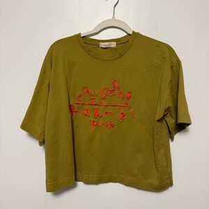 WELLKNOWN made in Korea green hermes boxy t-shirt